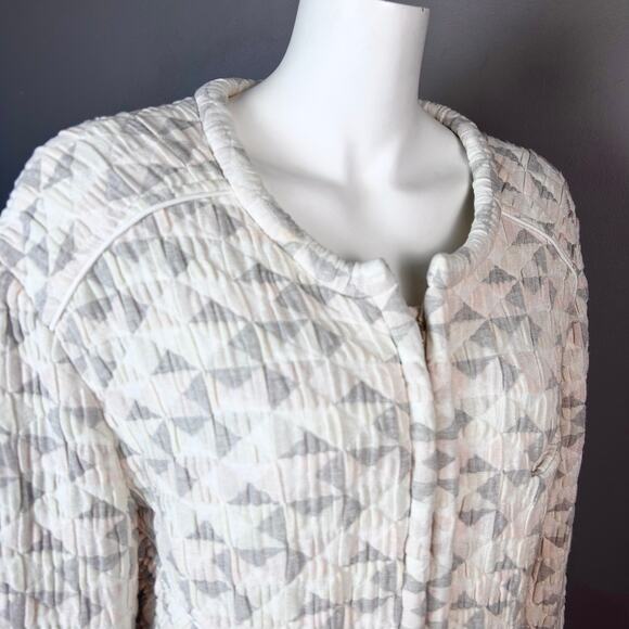 IRO jacket Medium EU 38 bomber quilted lightweight spring white gray cotton NWT - Picture 8 of 16